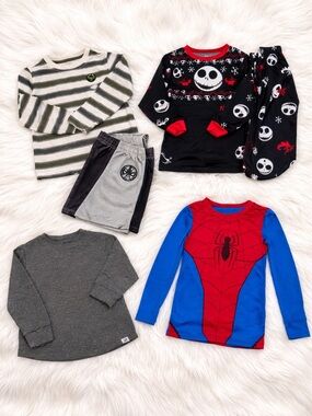 Boys Size 4/5 Bundle Marvel Spider-Man Disney Pajamas GAP Tee Set